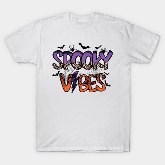 Spooky Vibes spider web T-Shirt by DigitalCreativeArt